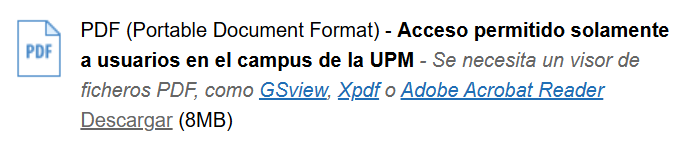 "Acceso permitido solamente a usuarios en el campus de la UPM"