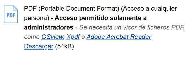 "Acceso permitido solamente a administradores"