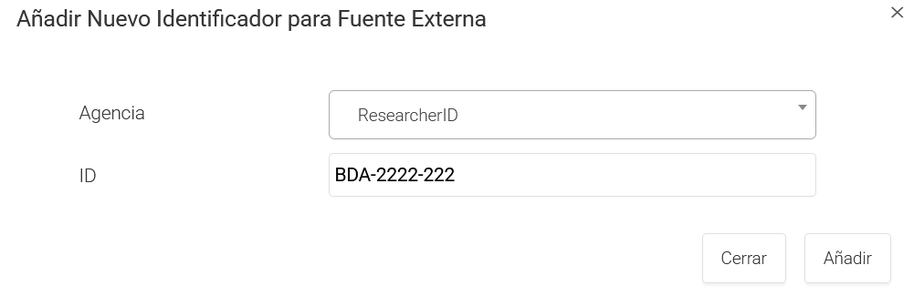 Añadir identificador